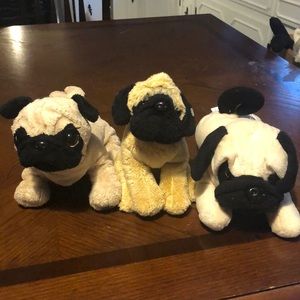 3 Pug Plushies!